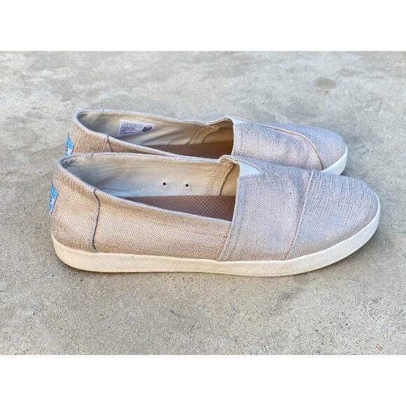 Toms Women's Espadrilles Casual Sparkly Pink US 10 Slip-Ons Comfy Walking Shoes - Picture 7 of 9